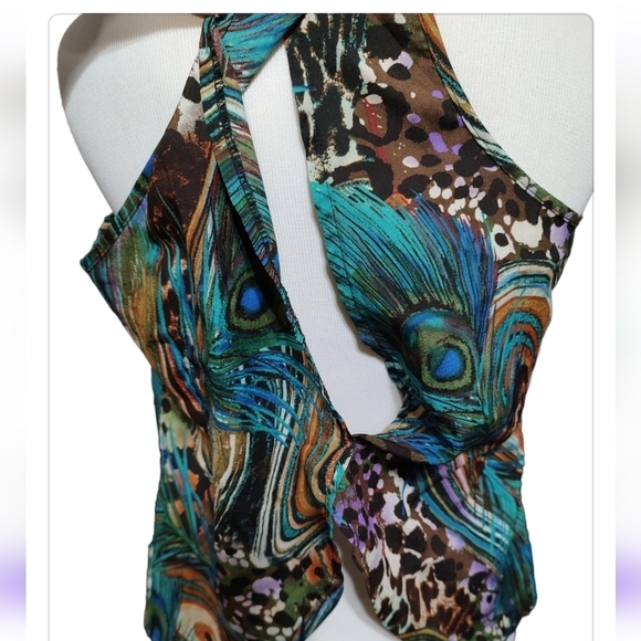 Ali & Kris Peacock Sleeveless Top Size M - Picture 5 of 5